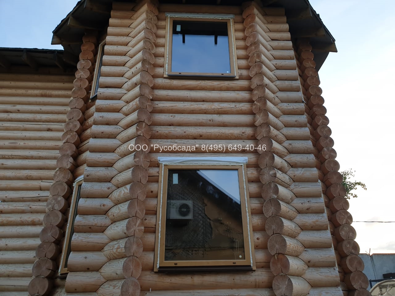 Обсада и окна в деревянный дом