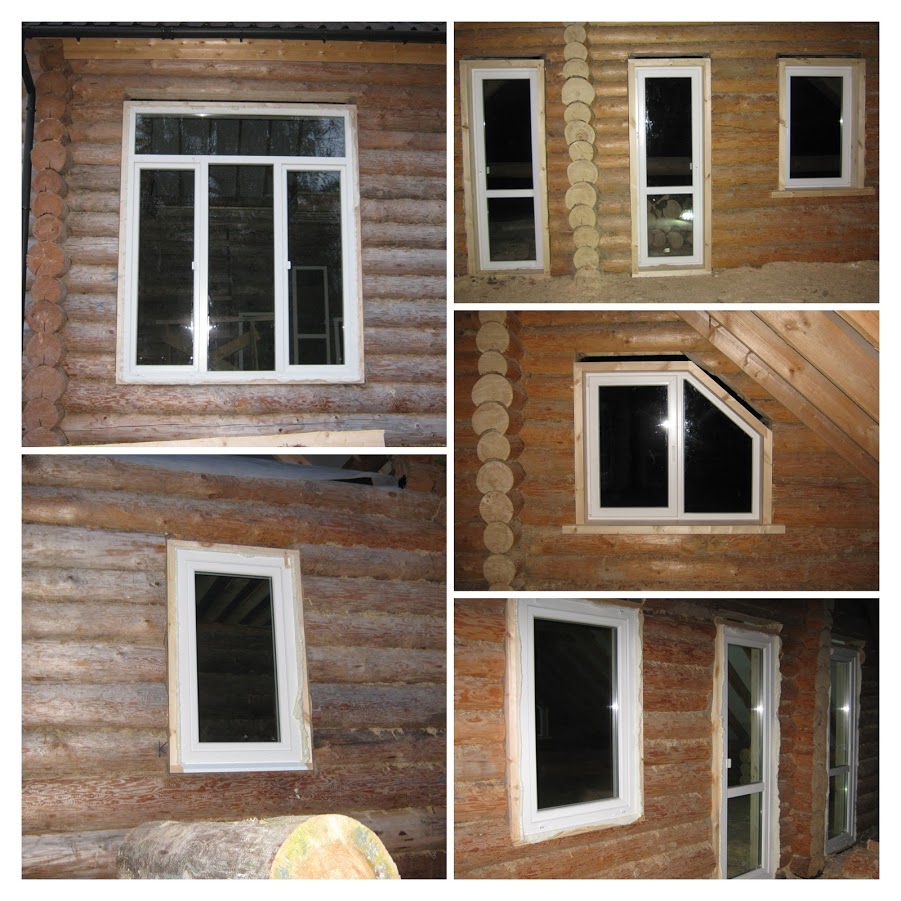 ПВХ окна в деревянном доме 